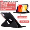 CEDO Redmi Pad SE (11 inch) Flip Cover | Leather Finish | 360 Degree Rotate Back Cover | Shockproof Back Cover Case for Redmi Pad SE (11 inch) (Black)