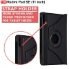 CEDO Redmi Pad SE (11 inch) Flip Cover | Leather Finish | 360 Degree Rotate Back Cover | Shockproof Back Cover Case for Redmi Pad SE (11 inch) (Black)