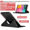 CEDO Samsung Tab A (10.1 inch) Flip Cover | Leather Finish | 360 Degree Rotate Back Cover | Shockproof Back Cover Case SM-T510 /SM T515 (Black)