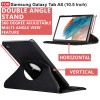 CEDO Samsung Tab A8 (10.5 inch) Flip Cover | Leather Finish | 360 Degree Rotate Back Cover | Shockproof Back Cover SM-X200 / SM-X205 (Black)