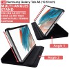 CEDO Samsung Tab A8 (10.5 inch) Flip Cover | Leather Finish | 360 Degree Rotate Back Cover | Shockproof Back Cover SM-X200 / SM-X205 (Black)
