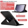 CEDO Samsung Tab A9 (8.7 inch) Flip Cover | Leather Finish | 360 Degree Rotate Back Cover | Shockproof Back Cover (Black)