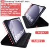 CEDO Samsung Tab A9 (8.7 inch) Flip Cover | Leather Finish | 360 Degree Rotate Back Cover | Shockproof Back Cover (Black)