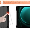 CEDO Tri-Fold Samsung Tab S9 / S9 Fe (10.9 in) Smart Case Flip Cover with Multi Viewing Angles Stand | Pencil Holder | Heat Dissipation | TPU Backcover (Black)