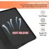 CEDO Tri-Fold Samsung Tab S9 / S9 Fe (10.9 in) Smart Case Flip Cover with Multi Viewing Angles Stand | Pencil Holder | Heat Dissipation | TPU Backcover (Black)