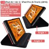 CEDO iPad Air/Air 2 / iPad Pro 9.7 inch (2016) Flip Cover | Leather Finish | 360 Degree Rotate Back Cover (Black)