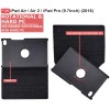 CEDO iPad Air/Air 2 / iPad Pro 9.7 inch (2016) Flip Cover | Leather Finish | 360 Degree Rotate Back Cover (Black)