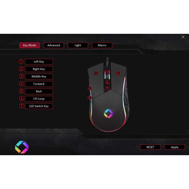 CHIPTRONEX Alpha X RGB Wired Gaming Mouse 6400 DPI 7 Programmable Button & Breathing Light Ergonomic Design USB Computer Mice Desktop Laptop PC Gaming