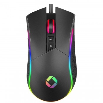 CHIPTRONEX Alpha X RGB Wired Gaming Mouse 6400 DPI 7 Programmable Button & Breathing Light Ergonomic Design USB Computer Mice Desktop Laptop PC Gaming
