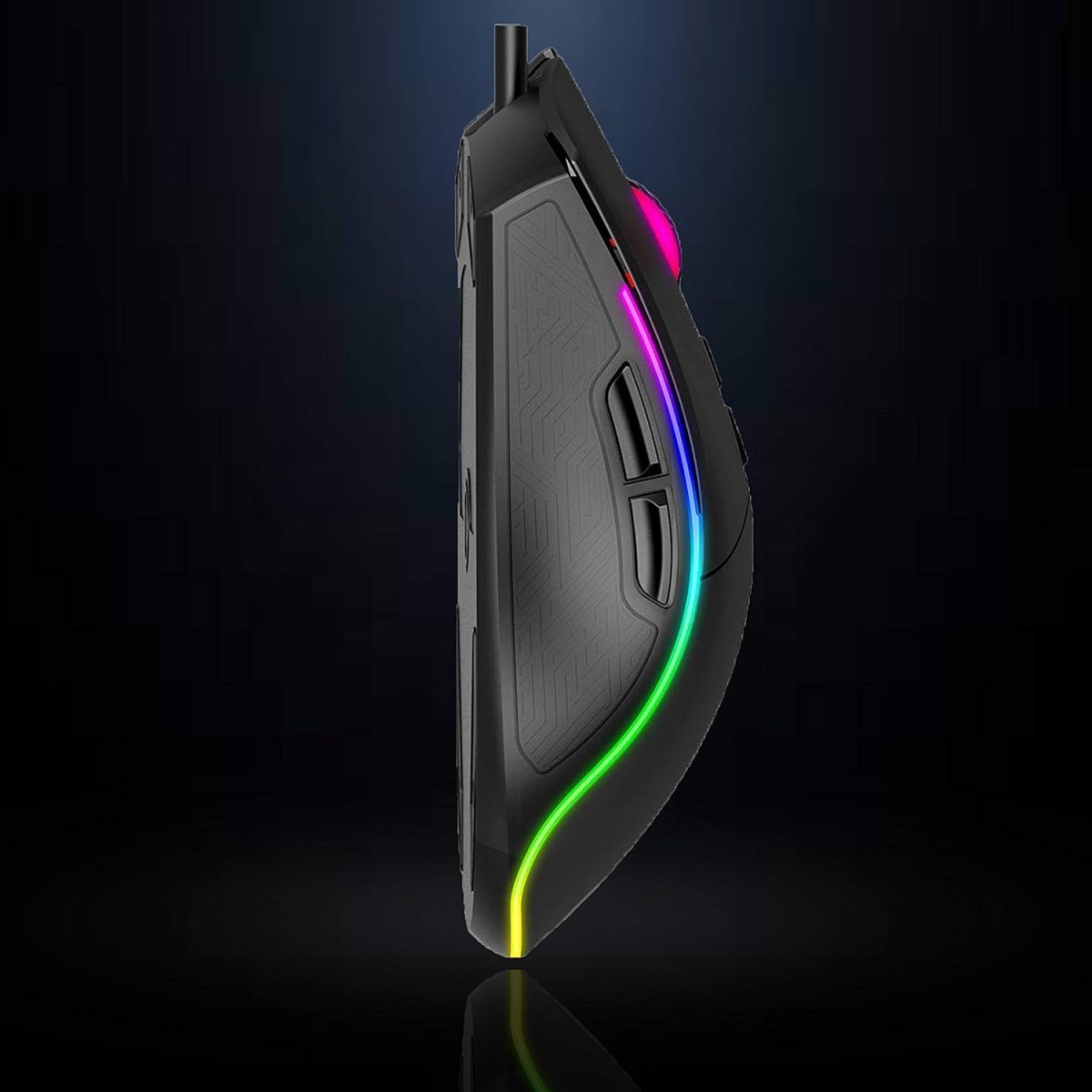 CHIPTRONEX Alpha X RGB Wired Gaming Mouse 6400 DPI 7 Programmable Button & Breathing Light Ergonomic Design USB Computer Mice Desktop Laptop PC Gaming