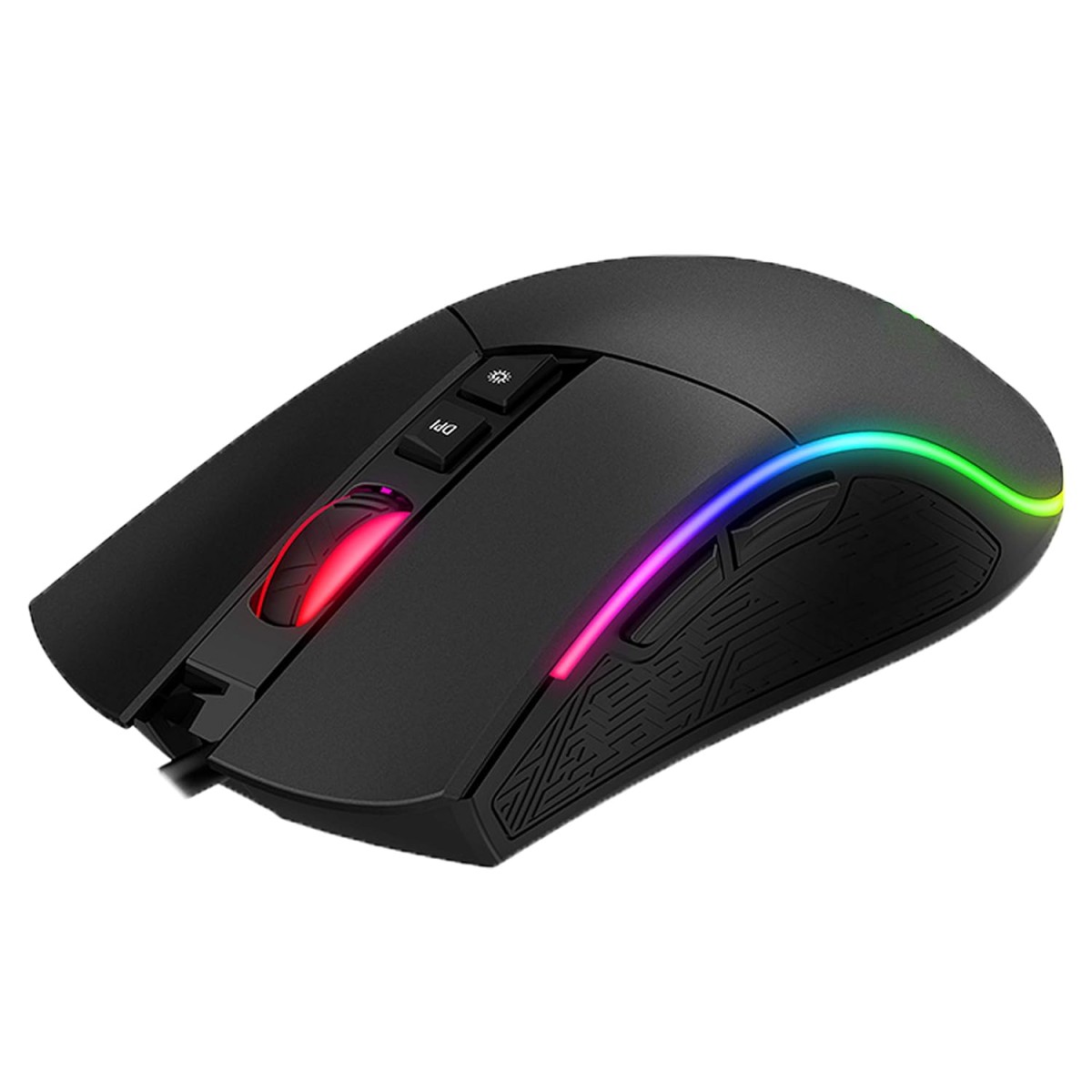 CHIPTRONEX Alpha X RGB Wired Gaming Mouse 6400 DPI 7 Programmable Button & Breathing Light Ergonomic Design USB Computer Mice Desktop Laptop PC Gaming