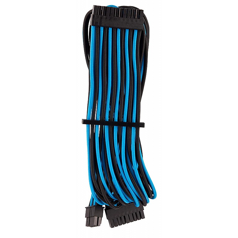 CORSAIR Premium Individually Sleeved PSU Cables Starter Kit – Blue/Black, for Corsair PSUs (CP-8920221)