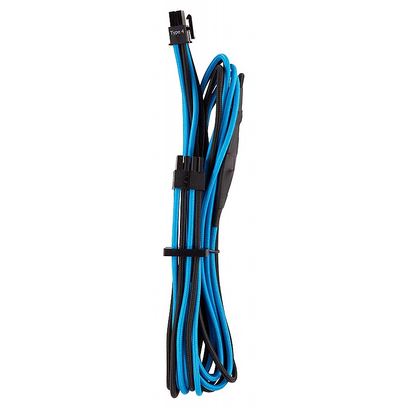 CORSAIR Premium Individually Sleeved PSU Cables Starter Kit – Blue/Black, for Corsair PSUs (CP-8920221)