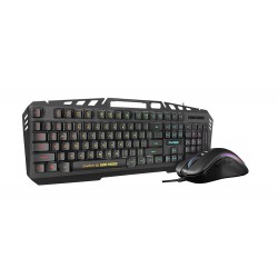Cosmic Byte Dragon Fly RGB Aluminium Gaming Keyboard and Mouse Combo 8 RGB Effects 7 Button 7200 DPI Mouse with Software (Black)