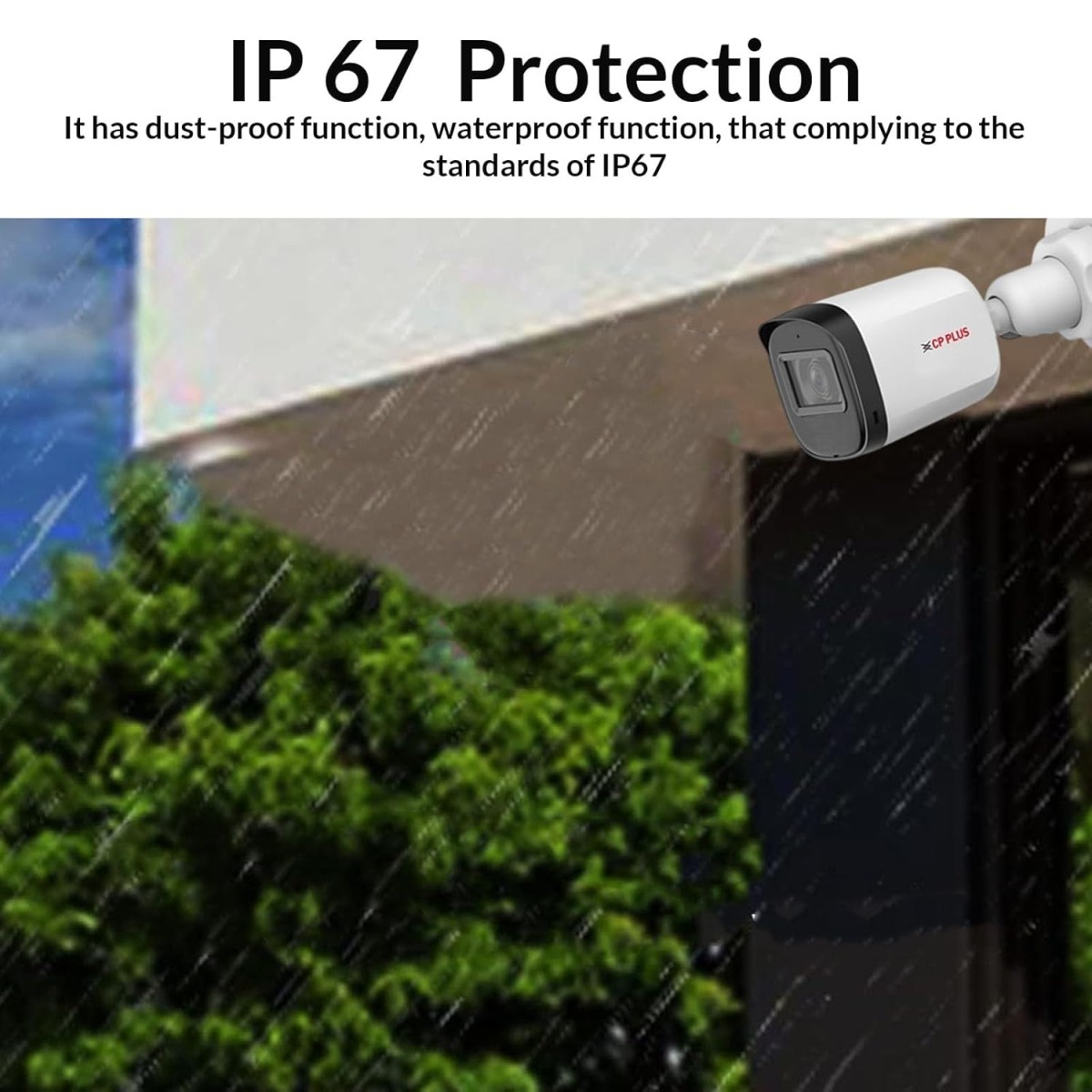 CP PLUS 2.4MP IR Wired Bullet Outdoor Camera CP-URC-TC24PL3 Compatible with DVR only | 3.6mm Lens | 30 Meter Black & White Night Vision | IP67 | Analog HD CCTV Camera, White