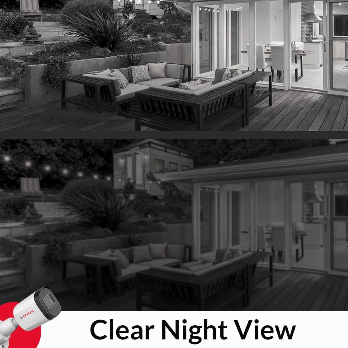 CP PLUS 2.4MP IR Wired Bullet Outdoor Camera CP-URC-TC24PL3 Compatible with DVR only | 3.6mm Lens | 30 Meter Black & White Night Vision | IP67 | Analog HD CCTV Camera, White