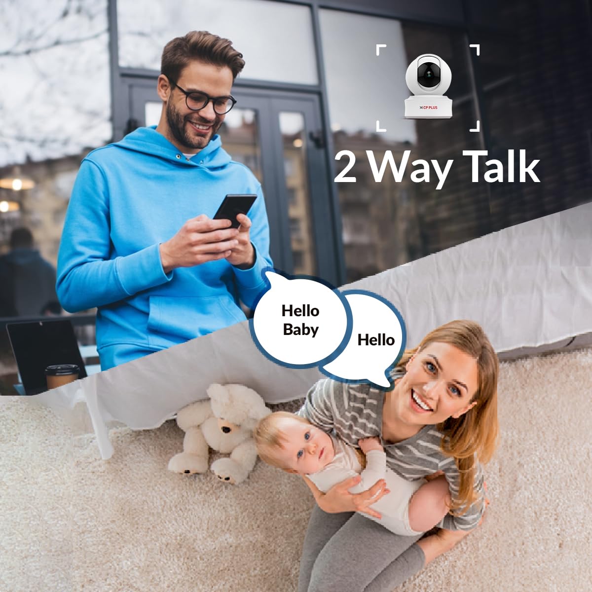 CP PLUS 2MP Full HD Smart Wi-fi Security Camera | 360° with Pan Tilt | 2Way Talk | Cloud Monitoring | Motion Detection| Night Vision | Supports SD Card (Upto 128 GB), Alexa & Ok Google | CP-E21A CP PLUS 2MP Full HD Smart Wi-fi Security Camera | 360° with Pan Tilt | 2Way Talk | Cloud Monitoring | Motion Detection| Night Vision | Supports SD Card (Upto 128 GB), Alexa & Ok Google | CP-E21A