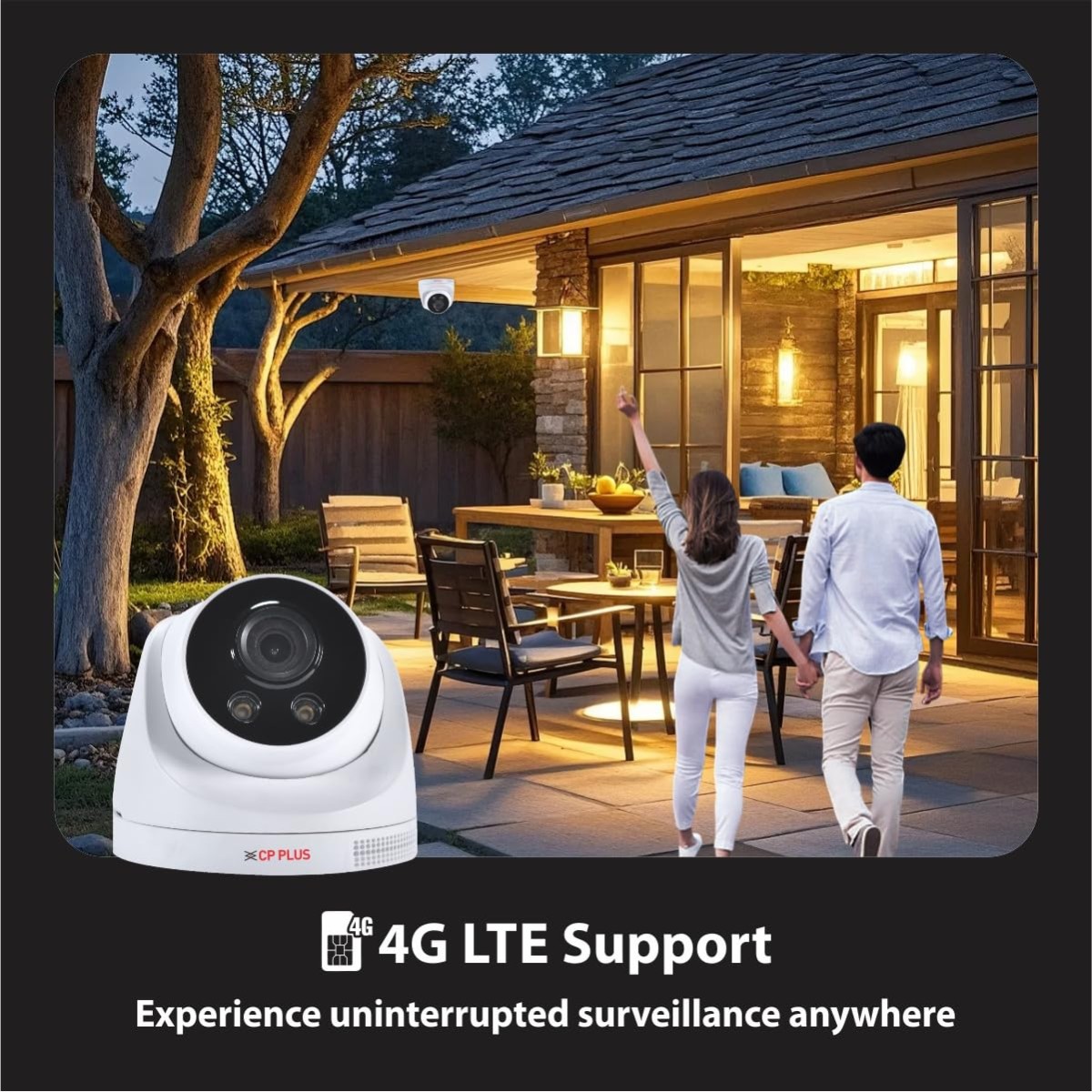 CP PLUS 3MP 4G Full HD Smart CCTV Camera for Home Outdoor | CTC Cyber Secure Tech | Alexa & OK Google | EZ-M32T