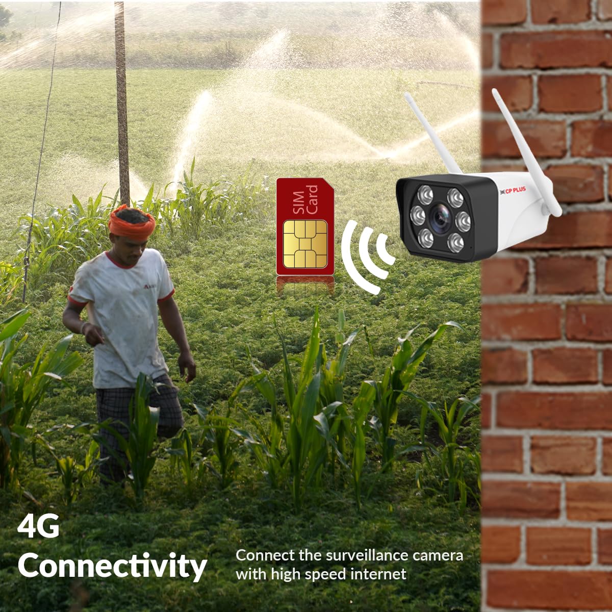 CP PLUS 3MP 4G Sim Card Supported Outdoor Smart Bullet Camera | Support RJ45 Port and 4G Sim | Two Way Talk |Full Colour Night Vision| SD Card (Up to 256 GB) IP Ratings – IP66 CP-V32G