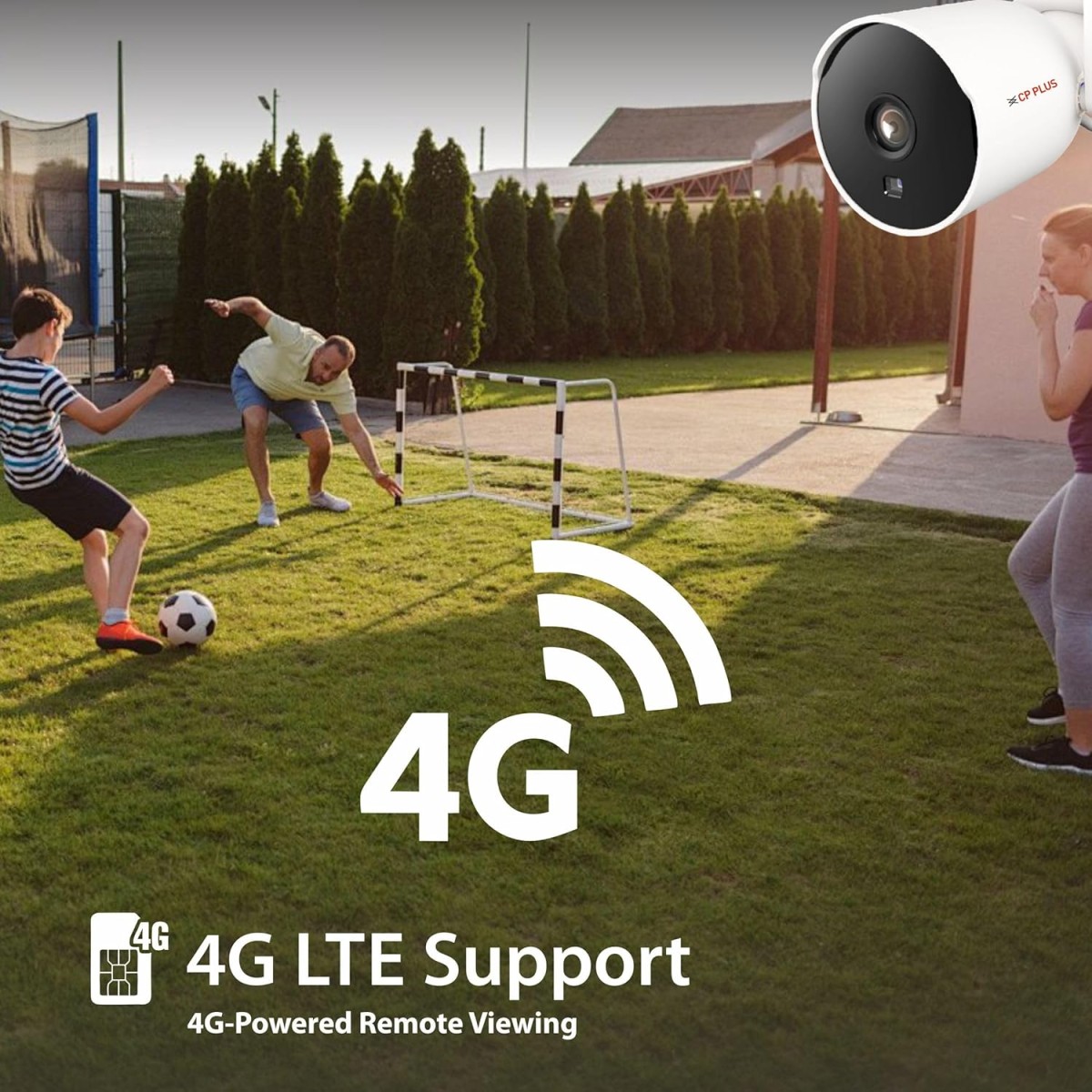 CP PLUS 3MP Outdoor Bullet CCTV Camera | 4G SIM-Based Wireless Security Camera | Motion & Human Detection | Night Vision 25M | Two-Way Audio | Built-in Siren | Mobile App Support | EZ-R31G