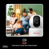 CP PLUS 3MP Smart Wi-Fi CCTV Camera | 360° Pan & Tilt | CTC Cyber Secure Tech | View & Talk | Smart Detection Suite | Night Vision | Cloud Storage | Supports OK Google | CP-E35Q