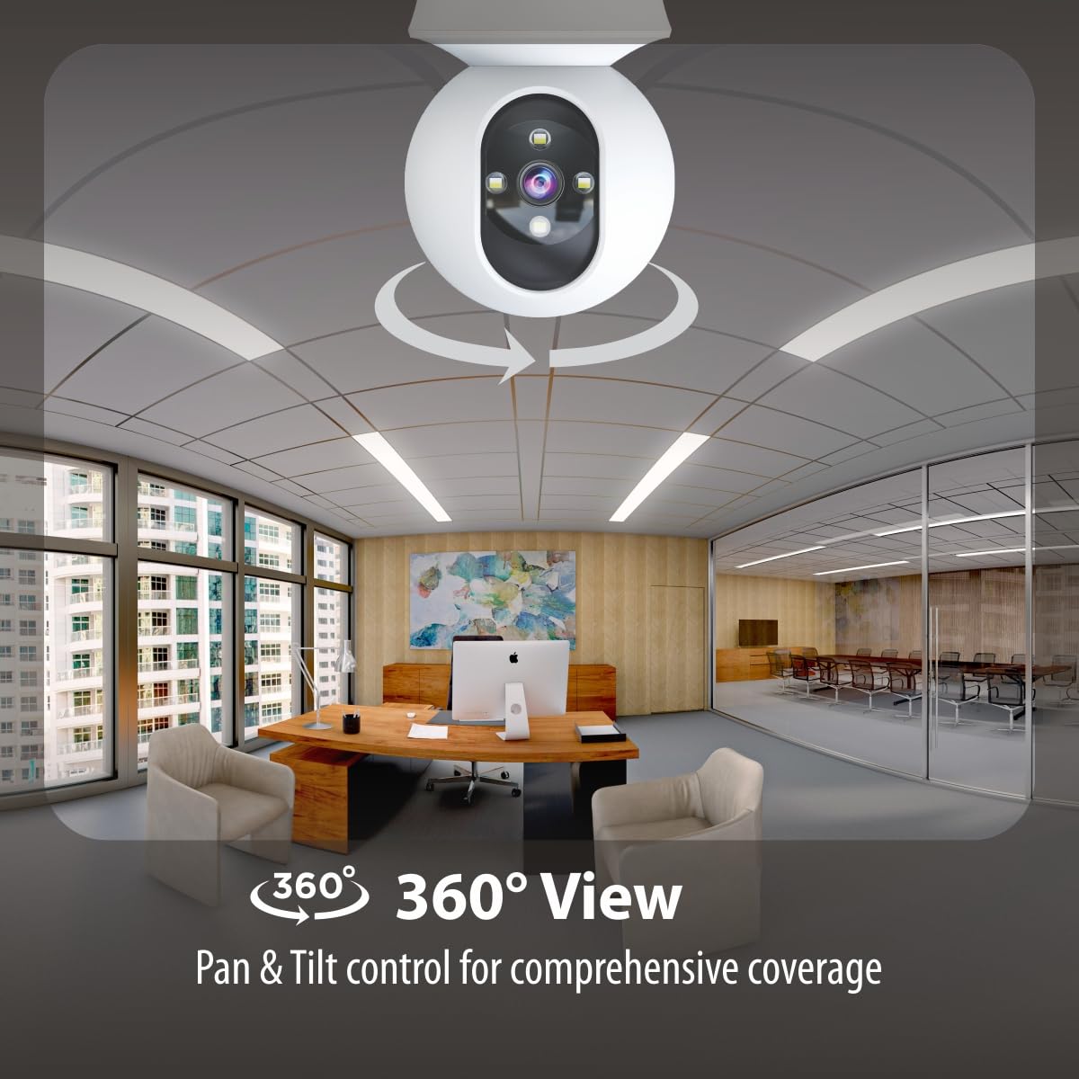 CP PLUS 3MP Smart Wi-Fi CCTV Camera for Home with 360° Pan & Tilt | View & Talk | Smart Detection Suite | Night Vision 30 Mtr | Cloud Recording | CTC Cyber Secure Tech | EZ-P34Q