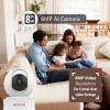 CP PLUS 8 MP Resolution Smart Wi-fi Ai CCTV Camera | 2 Way Talk | Human Body Detection & Motion Tracking Alert | Supports Vehicle & Crossline Detection Powered by Ai | Advanced Night Vision 