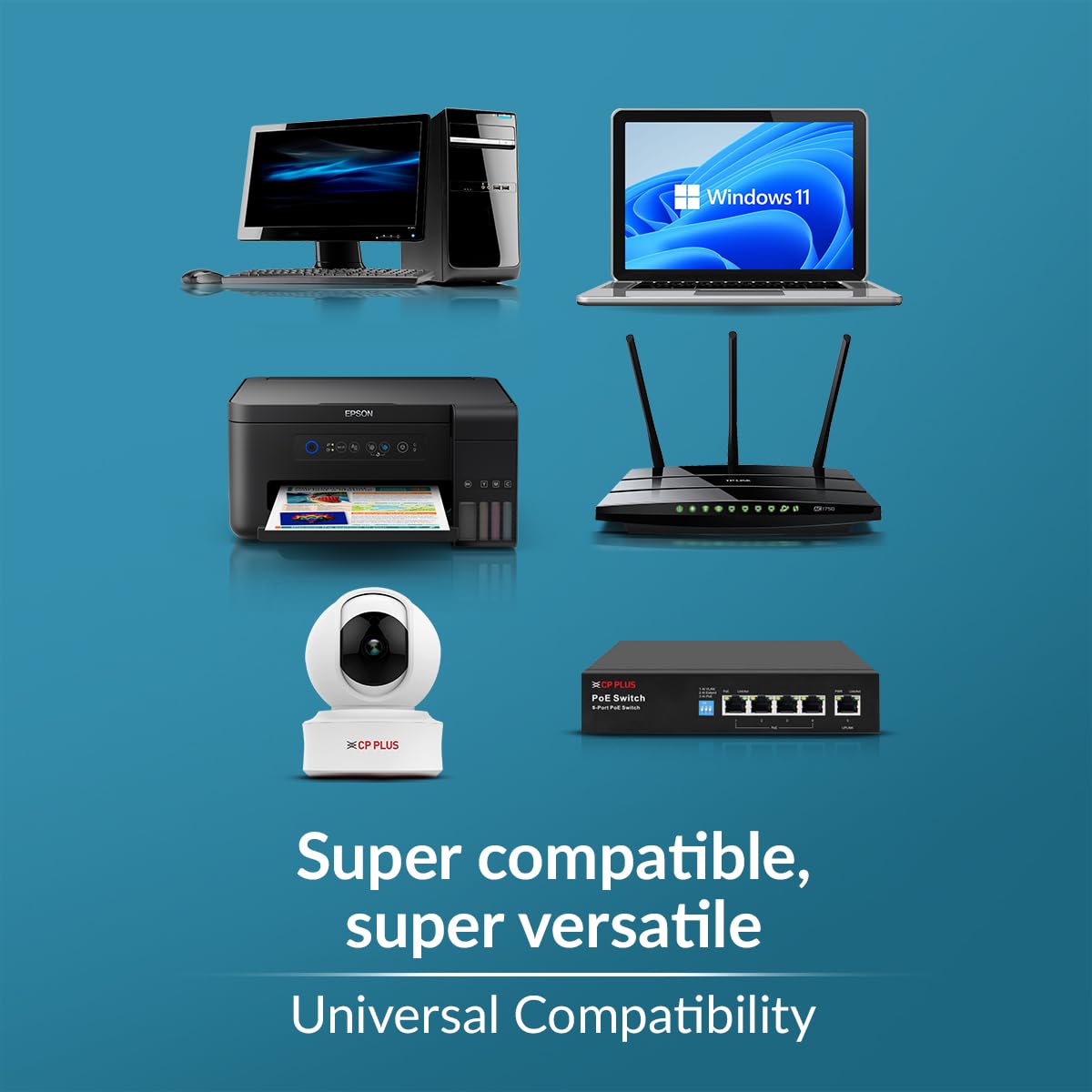 CP PLUS CP-FUT-6TSRH-100 Cat 6 Ethernet 100 meter Cable with high speed connectivity | Universal compatibility | Secure and Stable Connection | 24 AWG 4 Pair UTP Cable