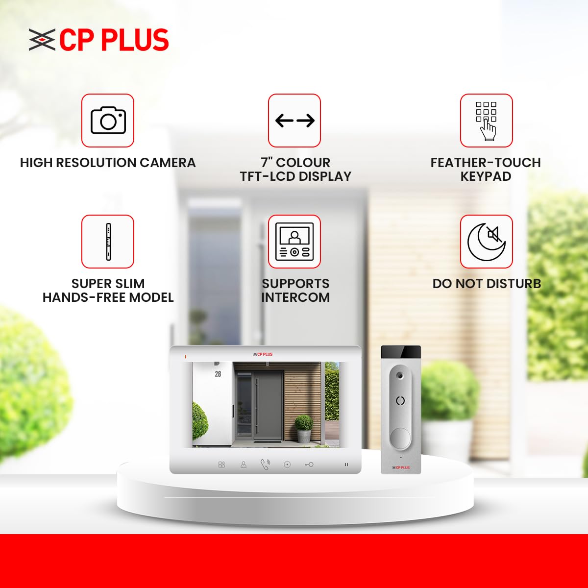 CP PLUS Infrared 480p HD Security Camera, White