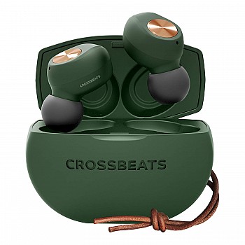 CROSSBEATS Pebble True Wireless in-Ear Earbuds Earphones Headphones Bluetooth 24Hrs Playtime Auto Pairing Stereo Calls Deep Bass