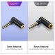 CableCreation Angle 3.5mm Audio Auxiliary Adapter, TRRS Stereo Headphone Connector Male to Female Compatible with Headset, Earphone