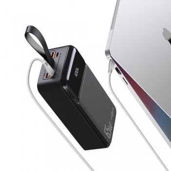 Callmate 65W Fast Charging Powerbank with 30000 mAh for MacBook, Type C Laptop & Mobile Charging | 3 Output & 2 Input (65 W, Fast Charging, Power Delivery 3.0, Quick Charge) (Black, Lithium Polymer)