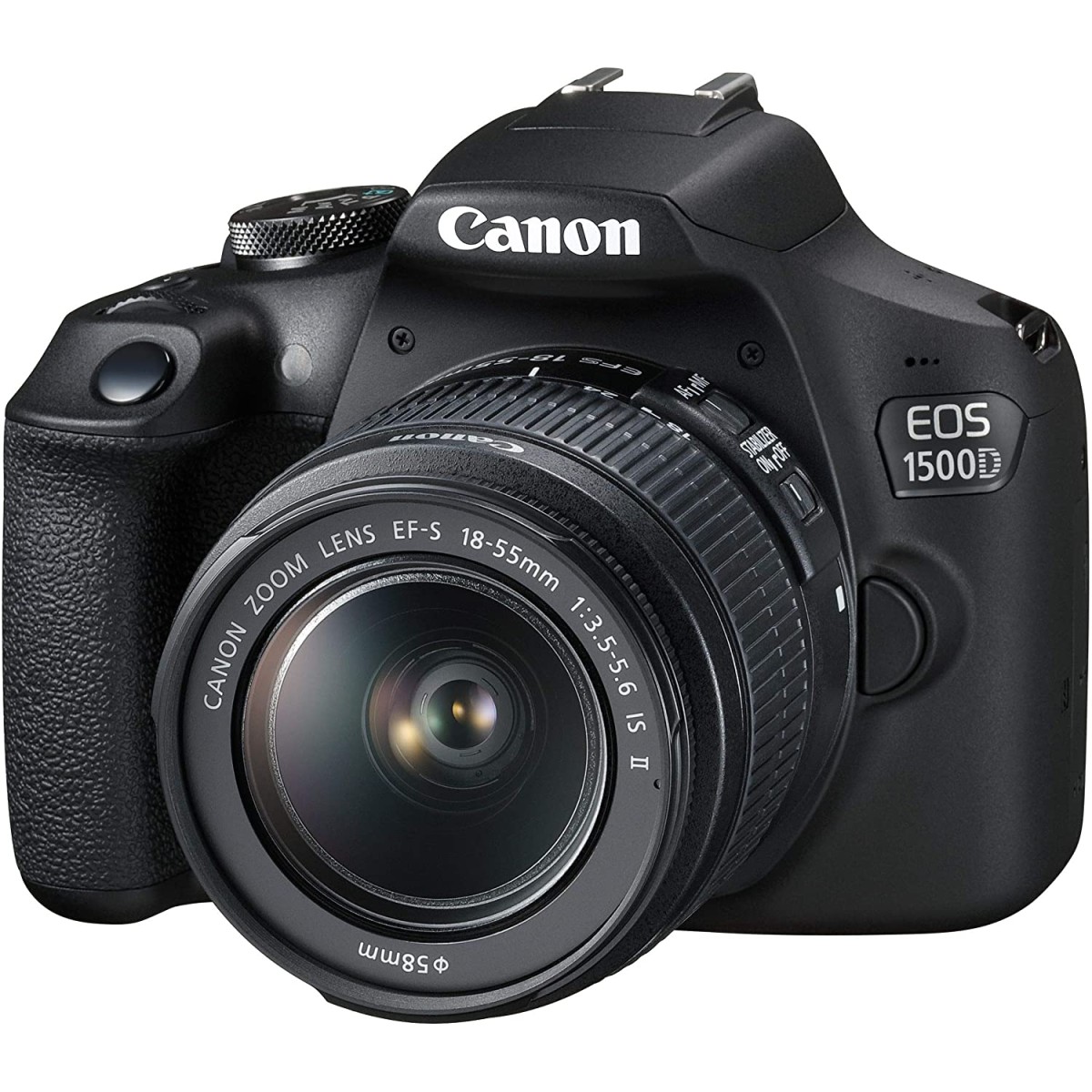 Canon EOS 1500D 24.1 Digital SLR Camera (Black) with EF S18-55 is II Lens