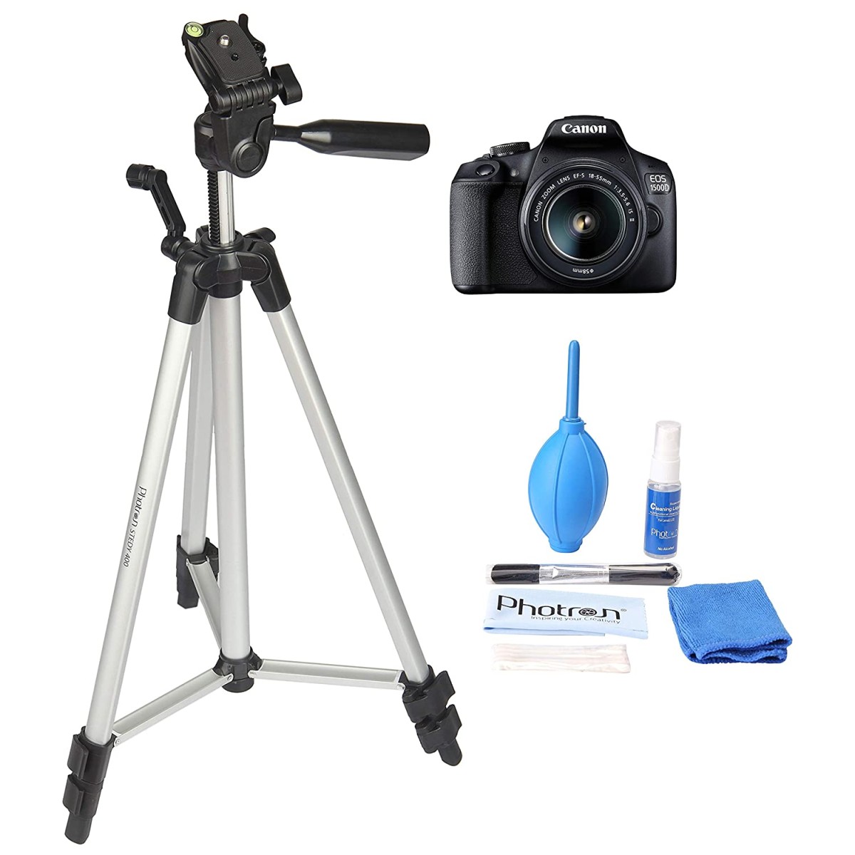 Canon EOS 1500D 24.1 Digital SLR Camera (Black) with EF S18-55 is II Lens