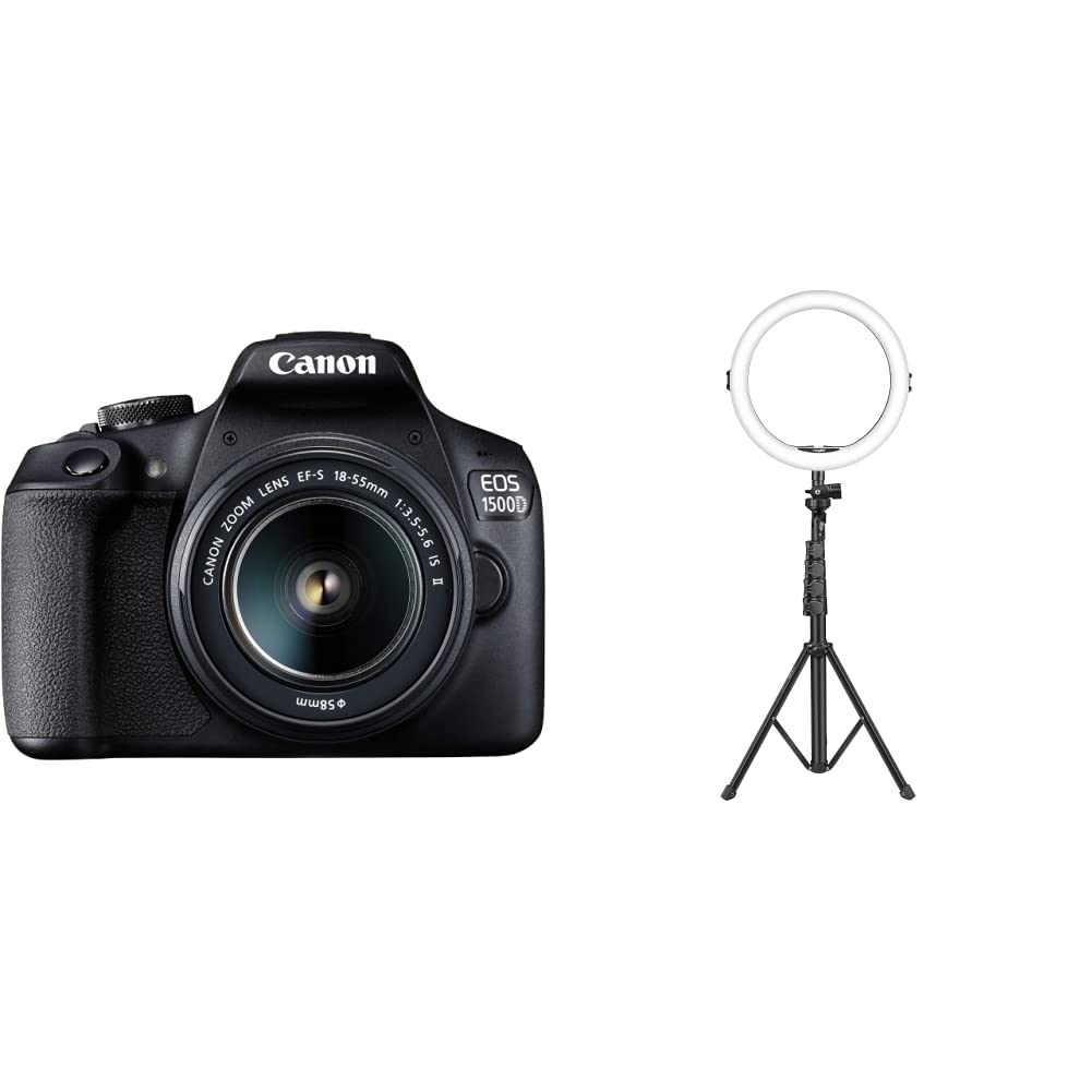 Canon EOS 1500D 24.1 Digital SLR Camera (Black) with EF S18-55 is II Lens