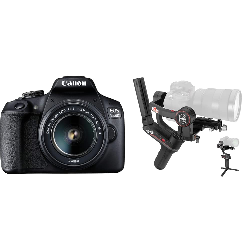 Canon EOS 1500D 24.1 Digital SLR Camera (Black) with EF S18-55 is II Lens