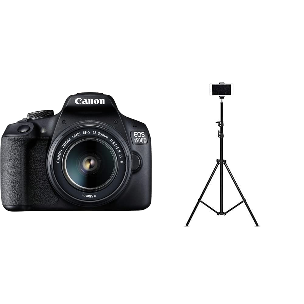 Canon EOS 1500D 24.1 Digital SLR Camera (Black) with EF S18-55 is II Lens