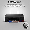 Canon PIXMA G570 Single Function (Print only) 6-Colour Inktank Wi-Fi Photo Printer, Black, Standard