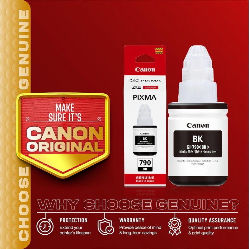 Canon PIXMA GI790 Yellow Ink Bottle for G1010, G2000, G2012, G3000, G3010, G3012, G4010