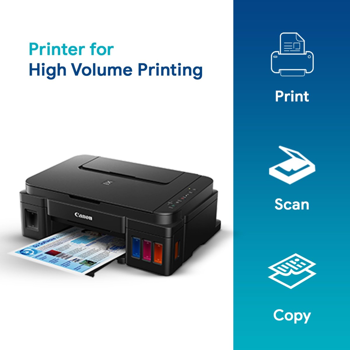 Canon PIXMA MegaTank G3000 All in One WiFi Inktank Colour Printer with 2 Additional Black Ink Bottles for Home and Office Canon PIXMA MegaTank G3000 All in One WiFi Inktank Colour Printer with 2 Additional Black Ink Bottles for Home and Office