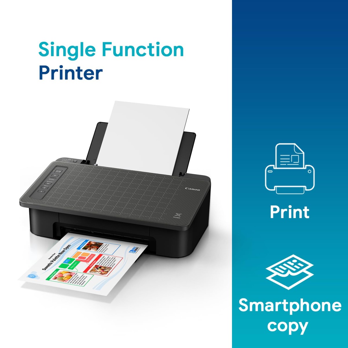 Canon Pixma TS307a Single Function Wireless Inkjet Colour Printer (Black), Standard