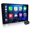 Car Android System Touch Screen 9 Inch| TS9Pro Car Android Player|4GB/64GB|4th Gen|4Core|IPS Display|GPS & Bluetooth|WiFi & FM| Steering Control| LED Camera Included with Car Music System