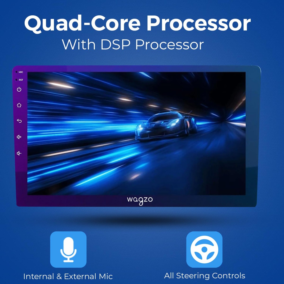 Car Android System Touch Screen 9 Inch|TS7 Player|2GB/32GB|4th Gen|4Core|IPS Display|GPS&Bluetooth|WiFi&FM|Steering Control|Wireless Android Auto & Car Play