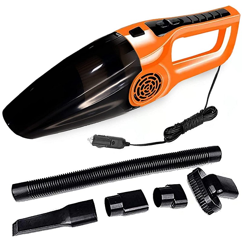 Car Vacuum Powerful Portable & High Power 12V Car Handheld Vacuum Cleaner for Car and Home   Vaccum Cleaner White Wirless Car Vacuum (Aysis Orange)