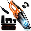 Car Vacuum Powerful Portable & High Power 12V Car Handheld Vacuum Cleaner for Car and Home   Vaccum Cleaner White Wirless Car Vacuum (Aysis Orange)