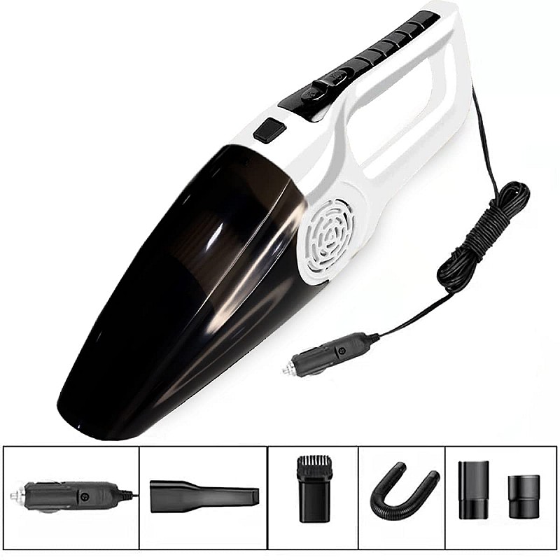 Car Vacuum Powerful Portable & High Power 12V Car Handheld Vacuum Cleaner for Car and Home   Vaccum Cleaner White Wirless Car Vacuum (Aysis Orange)