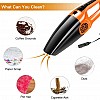 Car Vacuum Powerful Portable & High Power 12V Car Handheld Vacuum Cleaner for Car and Home   Vaccum Cleaner White Wirless Car Vacuum (Aysis Orange)