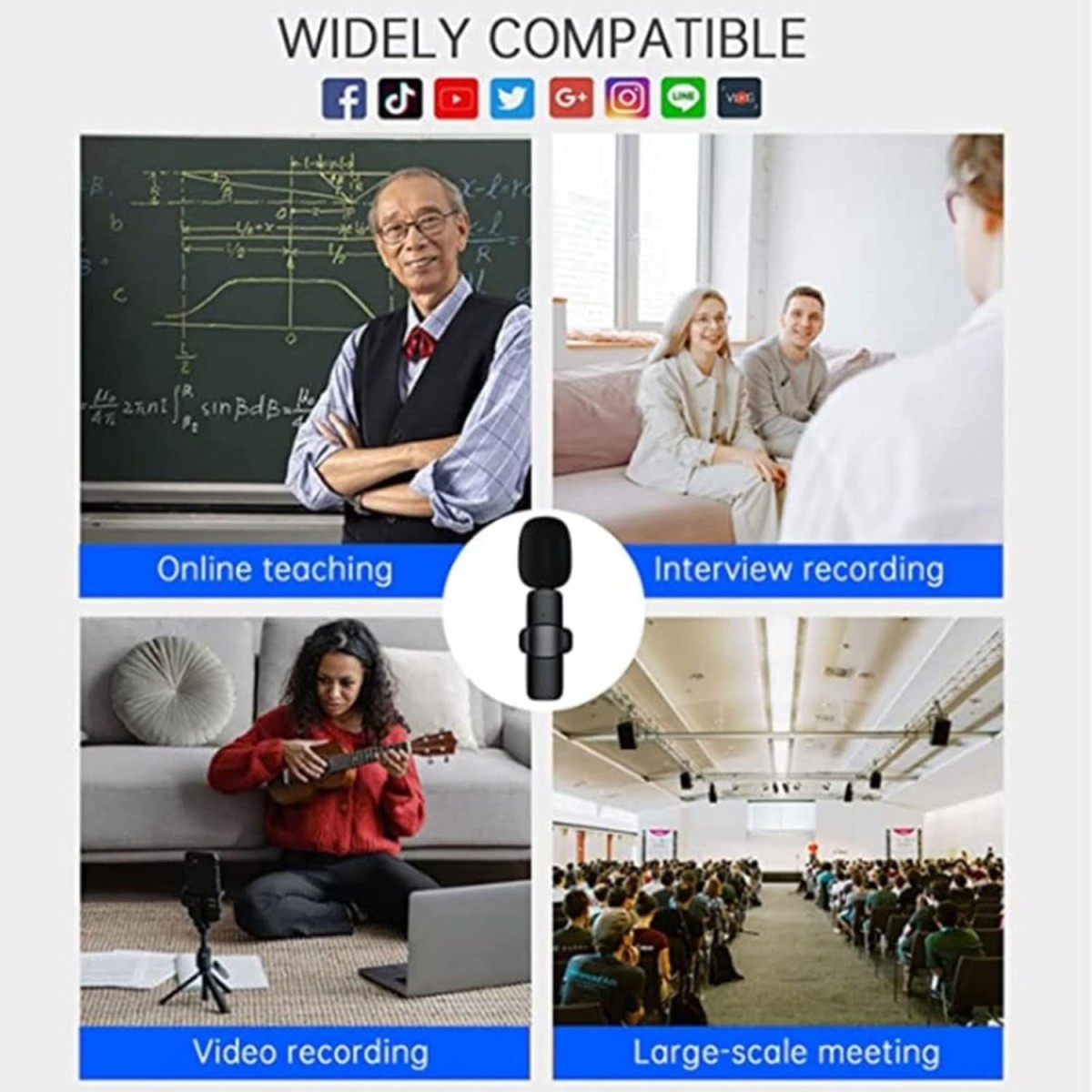 Careflection K8 Wireless Plug & Play Type C, iPhone, Micro USB, USB Normal PC Ports Collar Mic Supported Only Android Smartphone