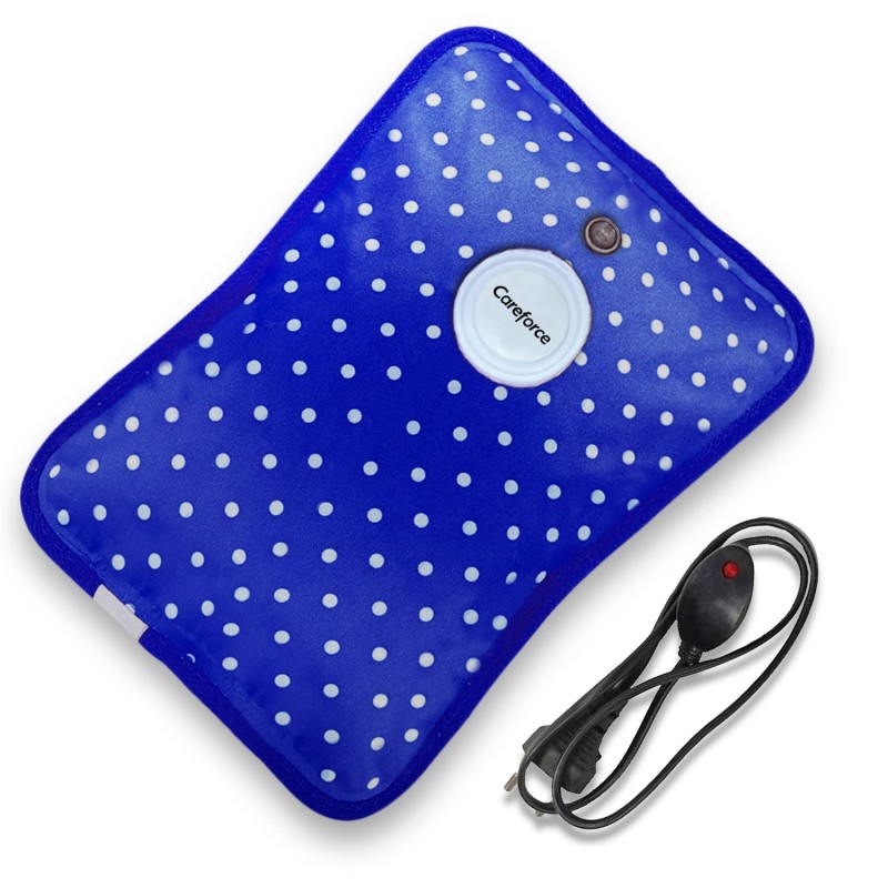 Careforce Electric Hot Bag Electric Hot Water Bag Small Hot Pack Warm Water Bag Heat Bag Heating Bag - Polka Dotted Blue