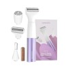 Caresmith Bloom 4 in 1 Face & Body Hair Trimmer for Women|3 Heads - Bikini Shaver, Face & Eyebrow Trimmer, Full Body, Nose and Ear, Hair Removal Machine |Women, Purple Caresmith Bloom 4 in 1 Face & Body Hair Trimmer for Women|3 Heads - Bikini Shaver, Face & Eyebrow Trimmer, Full Body, Nose and Ear, Hair Removal Machine |Women, Purple